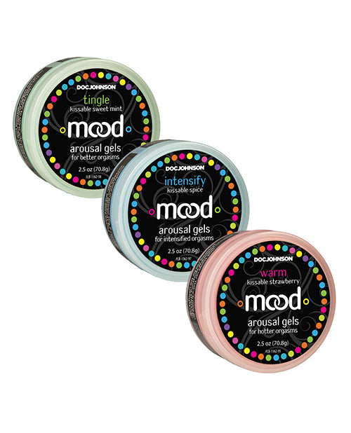 Mood Lube Kissable Foreplay Gels Pack with Warm, Tingle, and Intensify Flavors