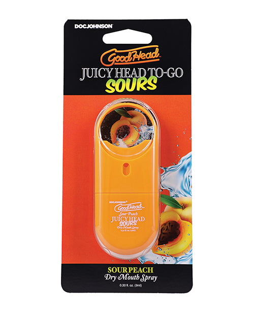 GoodHead Sexual Enhancer Dry Mouth Spray Sour Peach Flavor Travel Size for Intimate Comfort