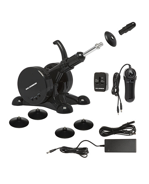 Vac-U-Lock Black Sex Machine with Adjustable Thruster