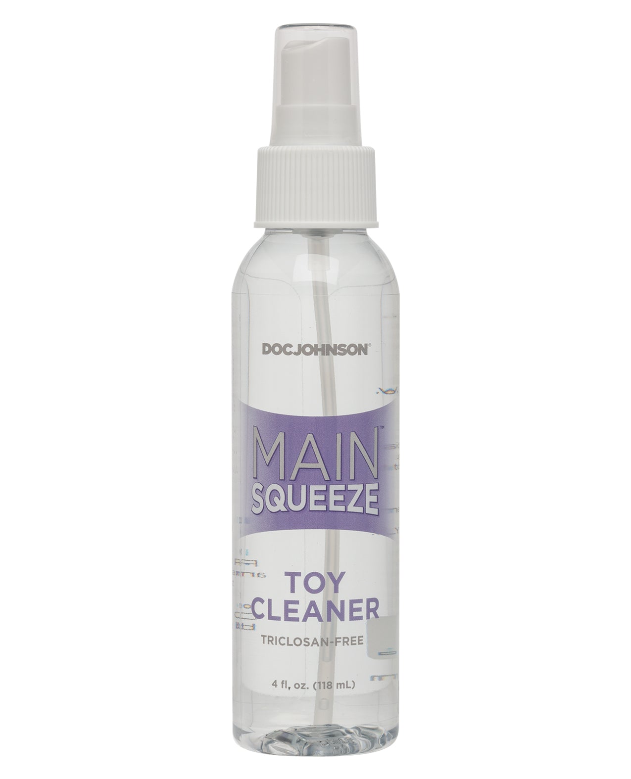 Main Squeeze Toy Cleaner 4 oz Spray Bottle Triclosan-Free Formula for Safe Adult Toy Hygiene