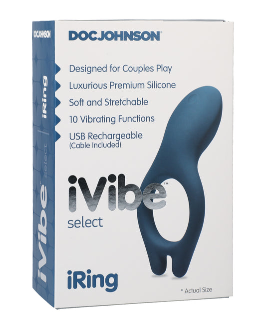 iVibe Penis Enhancement Ring Vibrating Silicone 10 Modes USB Rechargeable for Enhanced Intimacy and Partner Stimulation
