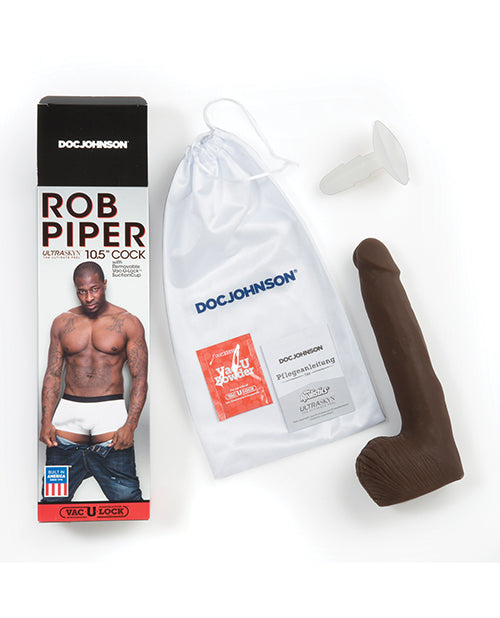 Rob Piper ULTRASKYN 10.5” Realistic Dildo with Suction Cup – Chocolate