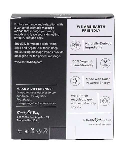 Earthly Body Massage Lotion Trio – Hemp Seed Gift Set with Three Scents