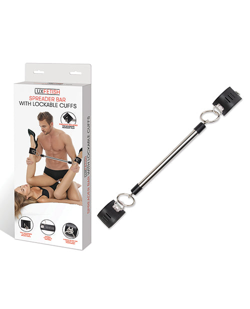 Lux Fetish Adjustable Spreader Bar with Lockable Cuffs