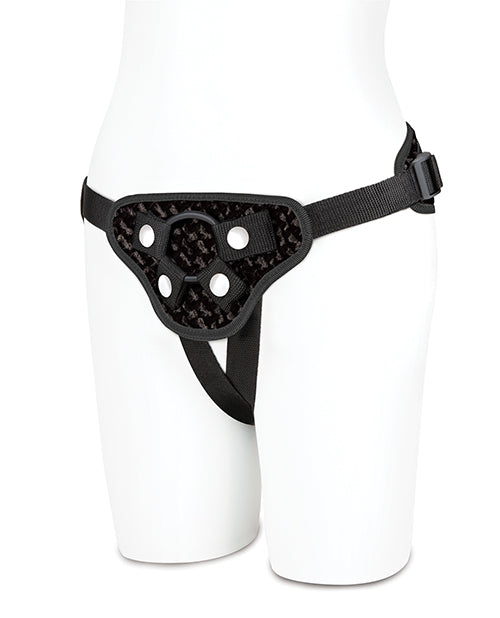 Lux Fetish Diamond Velvet Strap-On Corset with Four-Way Adjustable Straps