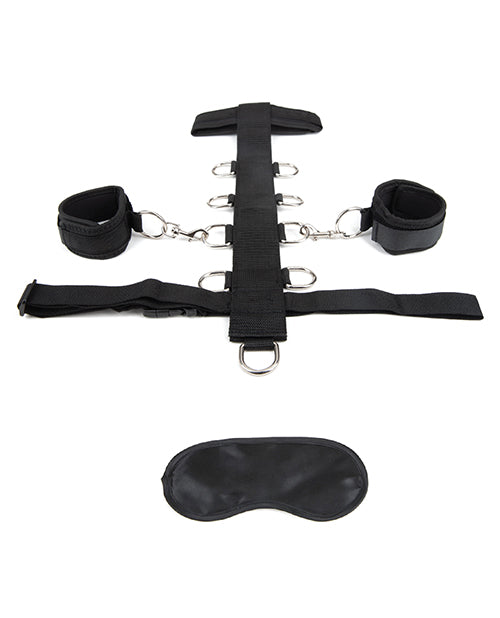 Lux Fetish 3 Piece Adjustable Neck & Wristraint Bondage Set for Couples
