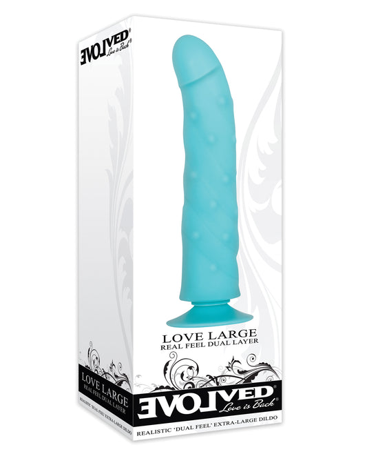 Evolved Dildo Dual Feel Realistic Texture Extra-Large Suction Cup for Hands-Free Satisfaction