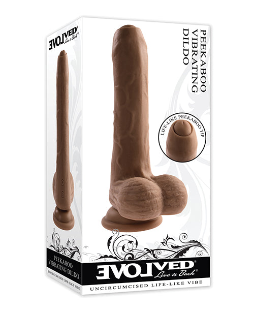 Evolved Vibrating Dildo Dual-layer Silicone Uncircumcised Retractable Tip for Realistic Pleasure