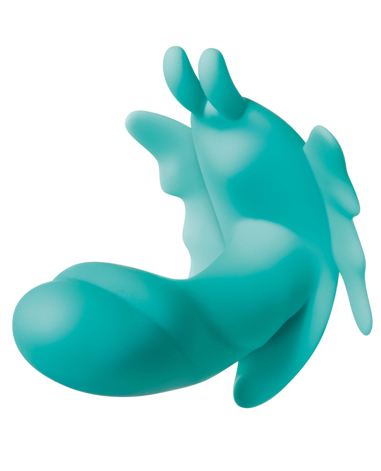 Teal Green Rabbit Vibrator with Butterfly Clitoral Stimulator