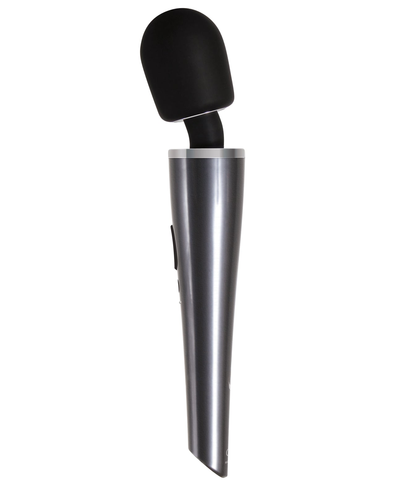 Gray/Black Metallic Wireless Wand Massager with 8 Speeds