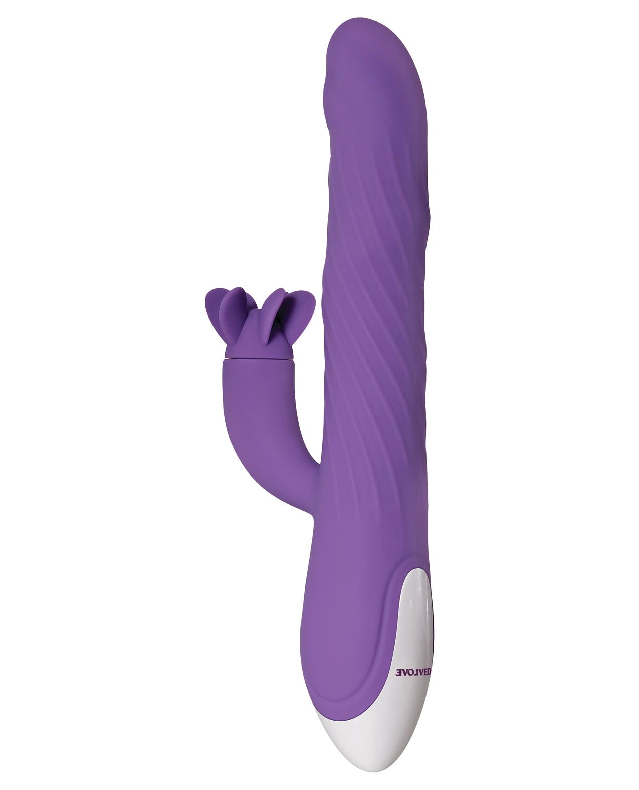 Evolved Tilt O Whirl Dual Stim Vibrator with Spinning Clitoral Stimulator - Purple