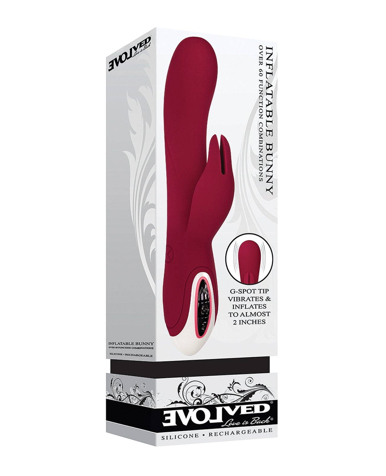 Evolved Vibrator Inflatable Bunny Dual-Action G-Spot Shaft Rechargeable for Custom Pleasure