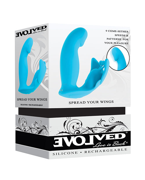 Evolved Rabbit Vibrator with Curved Shaft and Butterfly Stimulator for G-spot and Clitoral Pleasure
