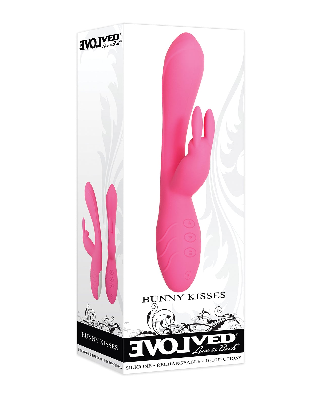 Evolved Rabbit Vibrator Dual Motors Waterproof Angled Shaft Bunny Ears for Intense Dual Stimulation