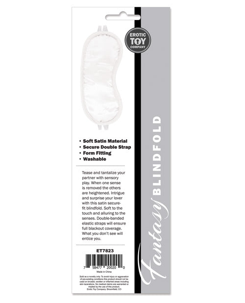 Satin Fantasy Blindfold with Dual Straps for Sensory Play