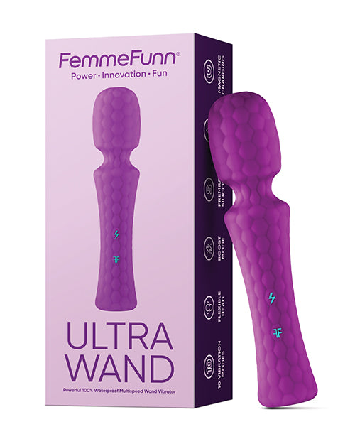 Femme Funn Massage Wand Flexible Head Ergonomic Design in Purple for Targeted Stimulation