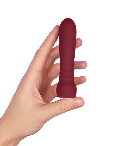Maroon Bullet Stimulator with 20 Vibration Modes and Memory