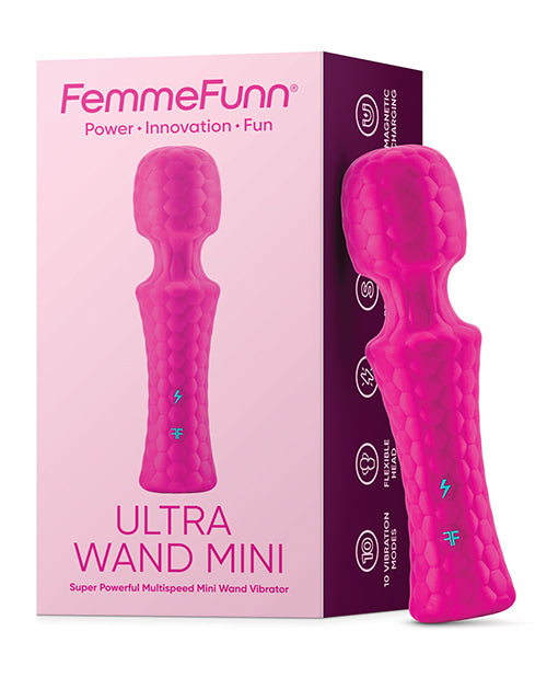 Femme Funn Massage Product Ultra Wand Mini Flexible Head Waterproof Vibrator for On-the-Go Relaxation