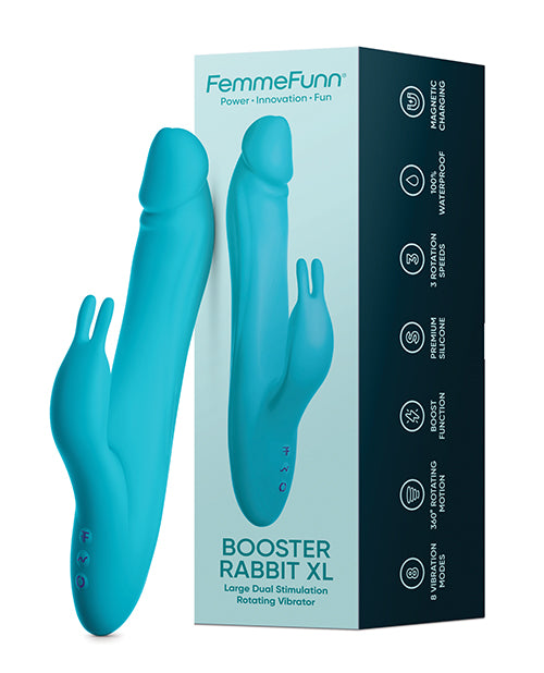 Femme Funn Vibrator Booster Rabbit XL Rotating Motion Fast Magnetic Charging for Dual Stimulation