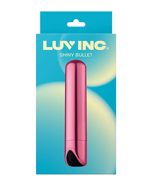 Luv Inc. Stimulators Pink Vibrating Mini-Bullet Shiny Metallic Finish for Discreet Pleasure and Travel Use