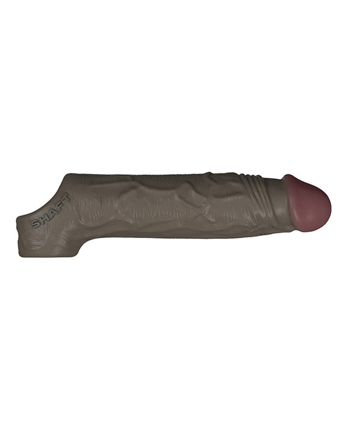 Shaft Penis Enhancement Sheath with FLEXISKIN liquid silicone, 8 vibration modes, and wireless remote for lifelike sensation