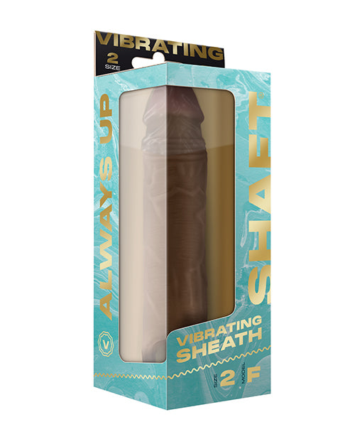 Shaft Flexskin Liquid Silicone 8.8" Vibrating Sheath - Oak