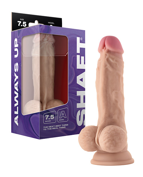 Shaft Dongs & Dildos Realistic Flexiskin Liquid Silicone Suction Cup Dong with Balls for Authentic Sensation