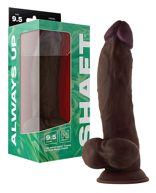 Shaft Flexiskin Liquid Silicone Dong Side Curve with Balls and Suction Cup for Realistic Pleasure