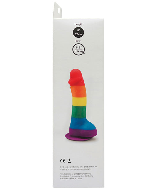 Rainbow Pride Dildo with Balls – Large Silicone LGBTQ+ Edition