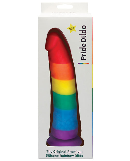 No Brand Pride Dildo silicone rainbow colors suction cup base for pride celebration and versatile adult pleasure
