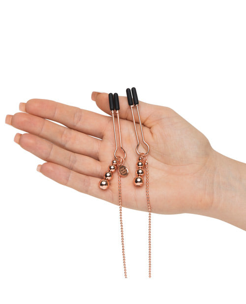 Adjustable Nipple and Clitoral Chain with Silicone-Coated Clamps