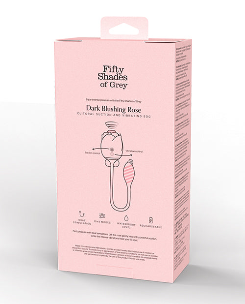 Fifty Shades of Grey Dark Blushing Rose Clitoral Suction Vibrator with Vibrating Egg
