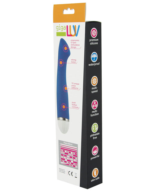 Blue GigaLuv Bella's Curve G Spotter Vibrator with 10 Modes
