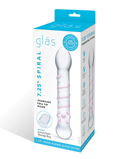 Glas Glass Dildo Spiral Textured Dual Ended Design for Versatile Intimate Stimulation