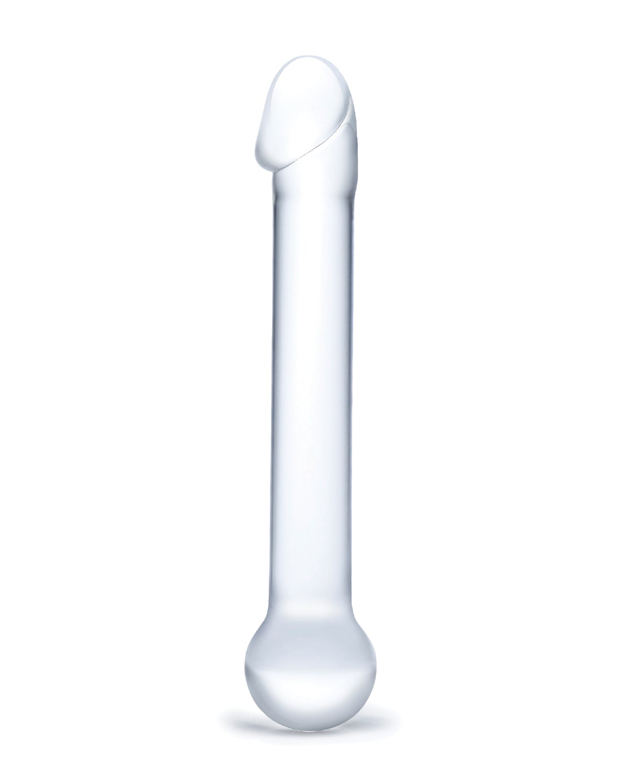 Glas 7 Inch Clear Glass Dildo with Realistic Head for Intense Stimulation