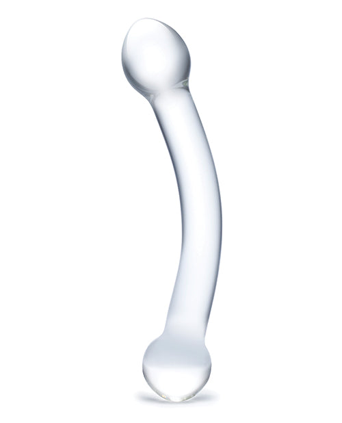 Curved Glass G Spot Stimulator with Tapered Tip and Bulbous Handle