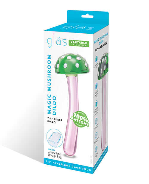 Glas 7.5" Magic Mushroom Glass Dildo with Artistic Tip