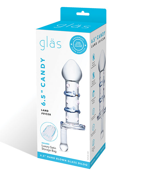 Glas Glass Dildo Pink Rotary Handle Spiral Nubbed Shaft for Unique Stimulation