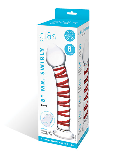 Glas Glass Dildo Spiral Ridge Curved Design for G-Spot Stimulation and Body-Safe Pleasure