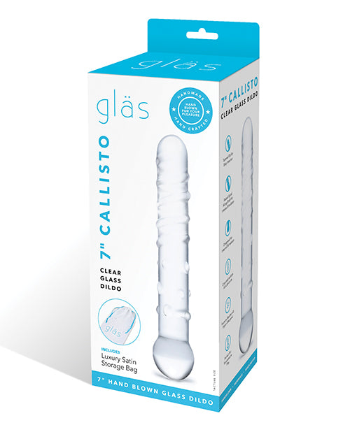 Glas Clear Glass Dildo Spiral Ridge Fracture-Resistant Design for G-Spot and Anal Stimulation