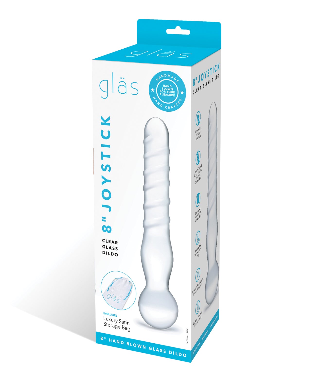 Glas Clear Glass Dildo Dual-Ended Spiral Bulbous Design for Versatile Pleasure and Easy Cleaning