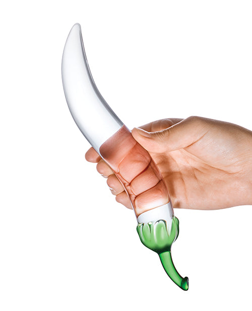 Glas Glass Naturals Chili Pepper Dildo for Discreet Pleasure & Temperature Play