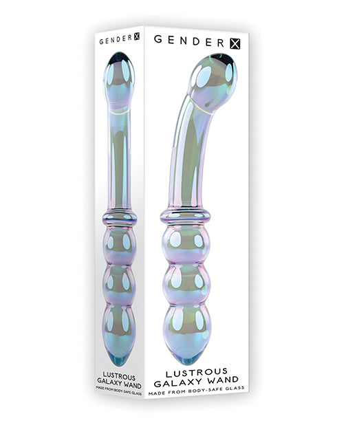 Gender X Glass Massager Iridescent Dual Ended Nonporous Design for Versatile Intimate Play