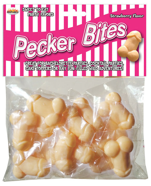 Hott Products Candy Bachelorette Party Treat Strawberry Flavor Pecker Bites for Fun Party Favors