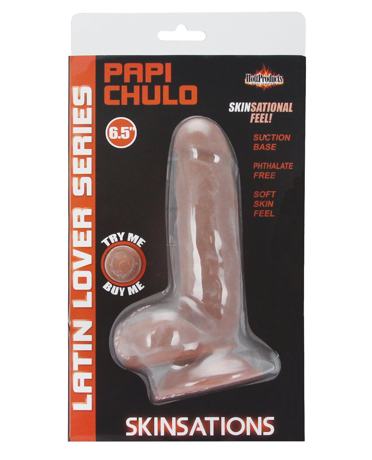 Skinsations Dildo Realistic Skin Feel Suction Cup Base for Lifelike Pleasure and Hands-Free Use