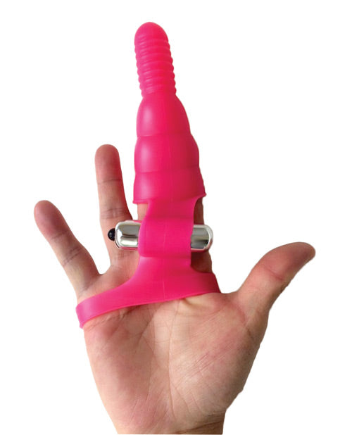 Wet Dreams Wrist Rider Dual Motor Finger Play Sleeve with Wrist Strap – Hot Pink