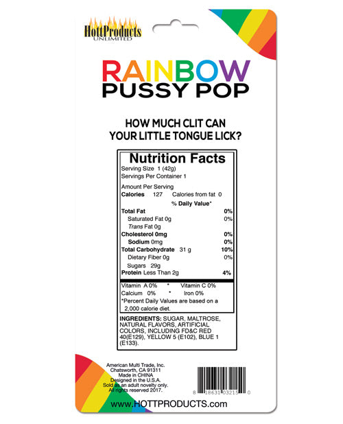 Rainbow Fruit Flavored Lollipops – Novelty Bachelorette Party Candy