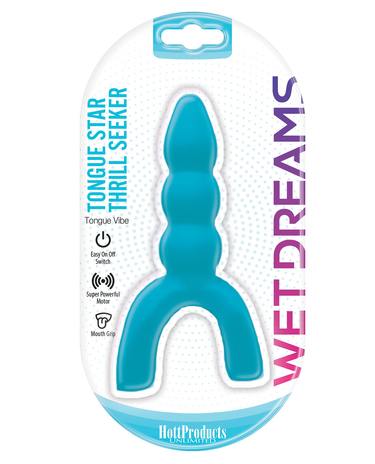 Wet Dreams Stimulator Ribbed Tongue Vibe with Turbo Motor for Intense Sensation