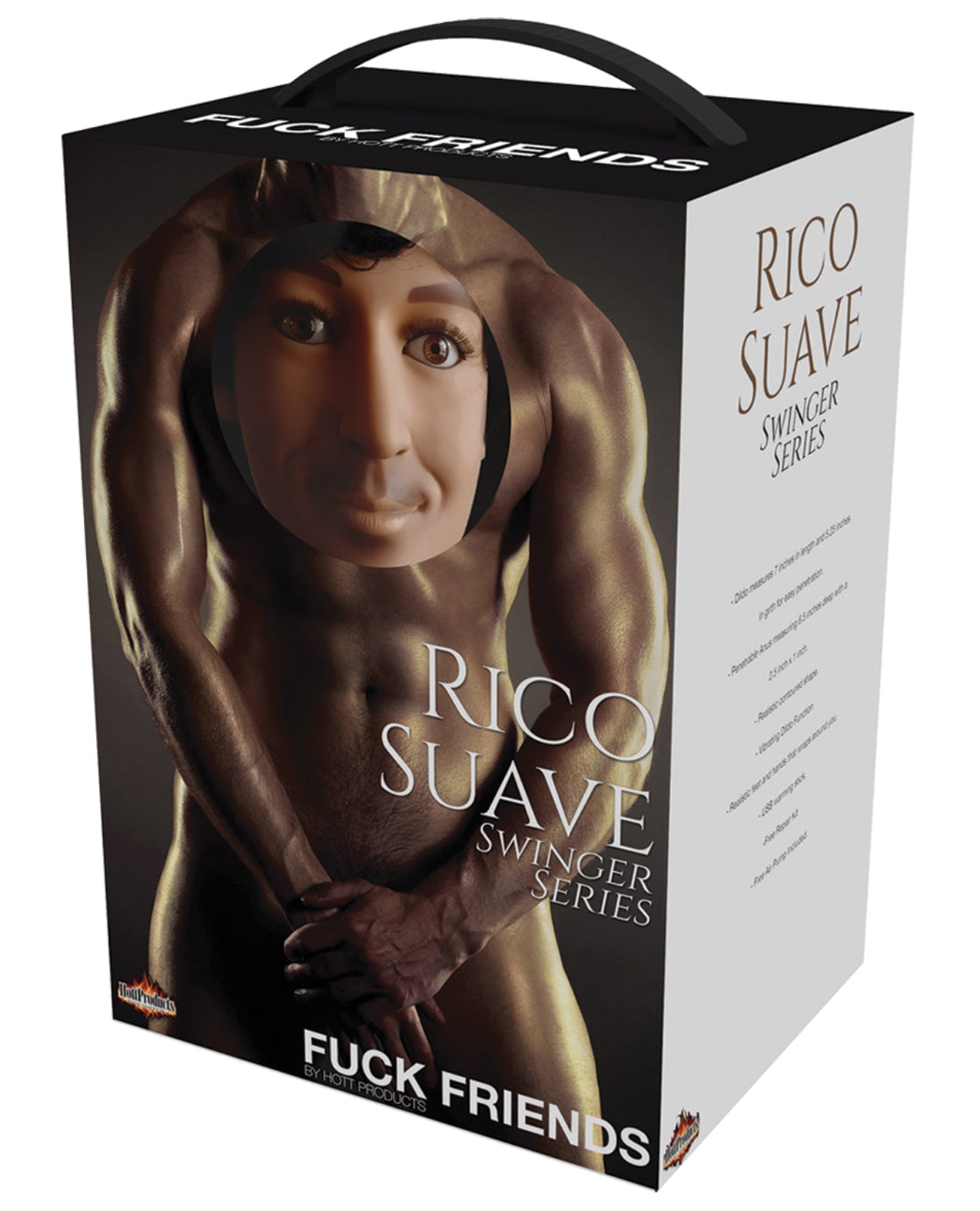 Fuck Friends Doll Inflatable Male with Realistic Dildo and USB Warming Stick for Adult Pleasure