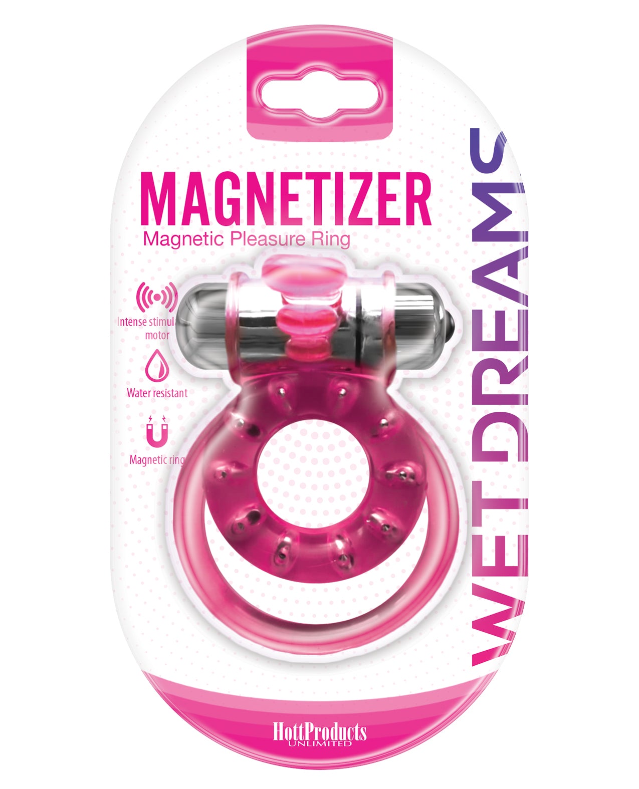 Wet Dreams Penis Enhancement Ring with Magnetic Chrome Balls and Stretch Scrotum Strap for Heightened Sensation